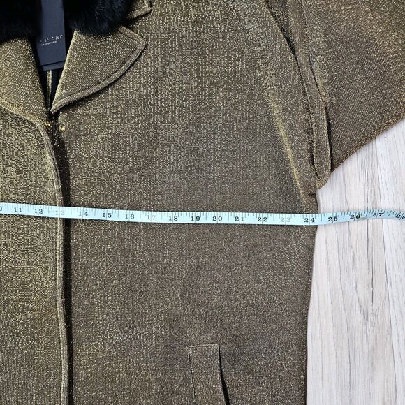 Twin Set Simona Barbieri Womens Gold Metallic Jacket Size Medium - Picture 10 of 14